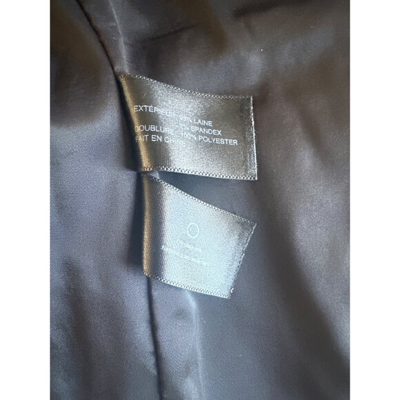 Club Monaco Black Satin-Trim Open Front Blazer Jacket Size 6 - Picture 11 of 12